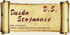 Duško Stojnović vizit kartica